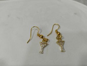 Sparkling Martini Glass Earrings