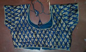 Designer Blue &amp; Gold Blouse