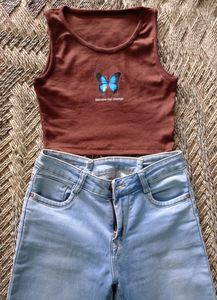 Women Top And Jeans Combo