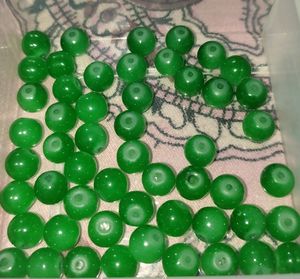 Green Glass Beads