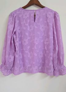Lavender Floral Blouse top