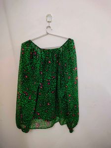Floral Green Top Size XXL