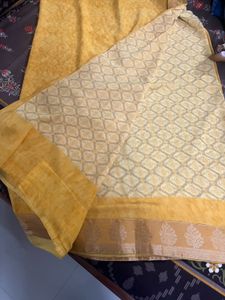 Vibrant Yellow Saree
