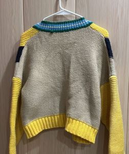 Korean Colorful Striped Knit Cardigan