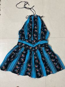 Boho Floral Halter Neck Dress