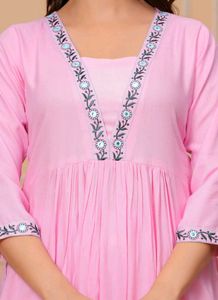 Elegant Embroidery Kurta eith mirror