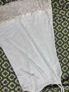 White Lace Trim Slip Dress or kurti