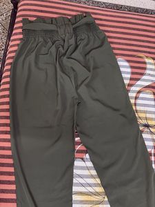 Olive Green High Waist Pants