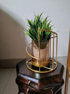 Gold Pillar Flower Vase