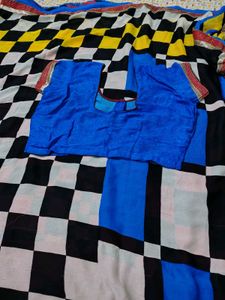 Colorful Geometric Print Saree