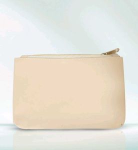 Leather travel pouch :- Cream Beige