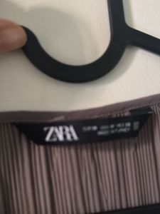 Zara Lace Shirt With Tie Detail