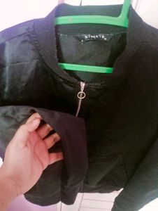 Stylish Black Bomber Jacket