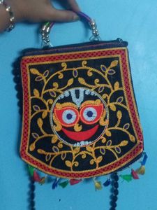 Handmade Embroidered lord Jagannath Clutch Bag
