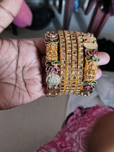 Elegant Gold Tone Bangles