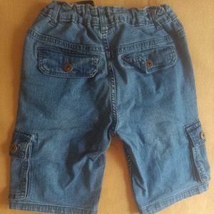 Blue Denim Cargo Shorts