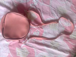 leather pink bag