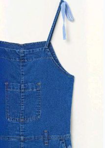 Blue Denim Overalls Jumpsuit