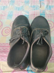 Pair of White &amp; Black Lace-Up school