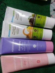 Face Wash, Moisturizer, Shampoo, sunscreen