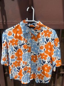 ZUDIO Vibrant Floral Print Button-Up Shirt