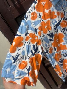 ZUDIO Vibrant Floral Print Button-Up Shirt