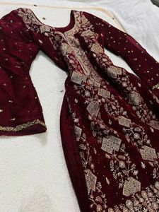 Elegant Maroon sharara Set