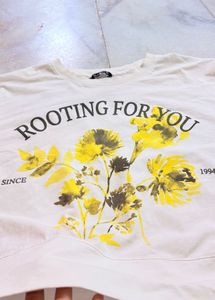 White Crop T-Shirt-oversized