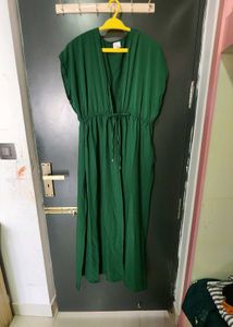 Emerald Green Flowy Midi Dress