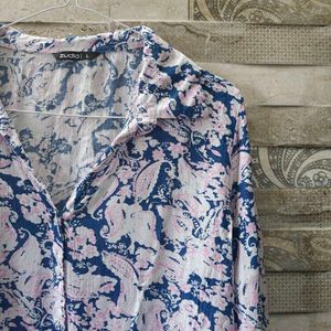 Zudio Floral Print Button-Up Top