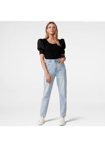 Forever New Anna Linen Puff Sleeve Tee