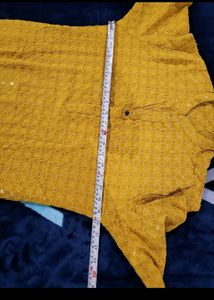 MEN MOHANLAL SONS Yellow Kurta
