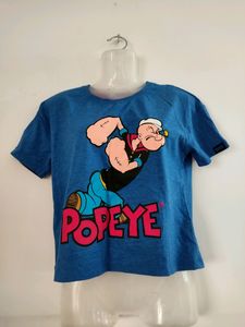 Popeye Blue Printed Top ( Women)