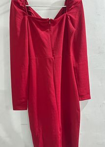 Elegant Red Bodycon Dress