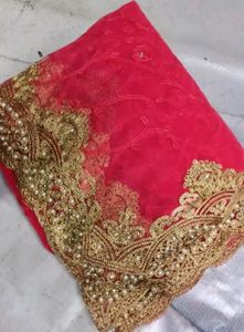 Saree Party Wear Net Without Blouse