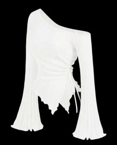 One-Shoulder Long Sleeve Top (inner ❌
