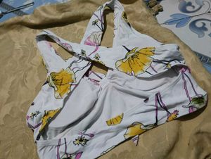 7.Floral Bikini Top