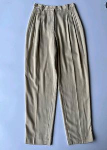Korean Pleated Formal Trousers In Beige
