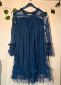 Boho Sheer Ruffle Dress