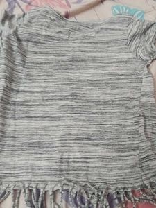 Cute Graphic T-Shirt with Fringe