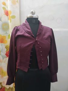 Elegant Burgundy Blouse