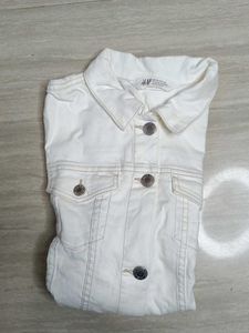 H&amp;M White Denim Jacket