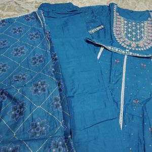 Anarkali Printed Rayon Set