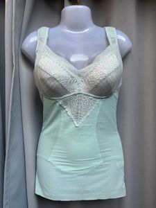 Y2K Inspired Mint Lace Trim Tank Top