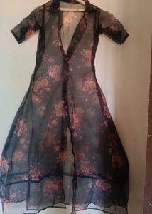 Elegant Floral Print Sheer shrug