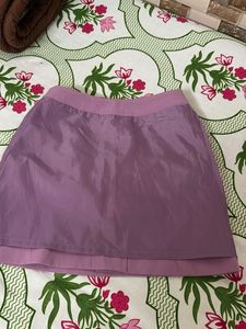 Lilac A-Line Mini Skirt