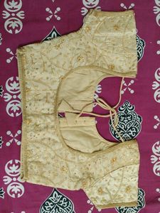Gold Embellished Sari Blouse