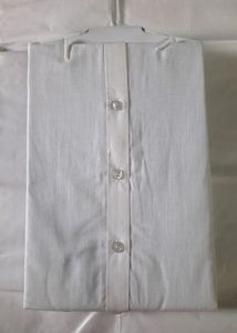 Men's White Formal Shirt Full Sleeves Office Wear
