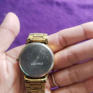 maxima gold tone watch