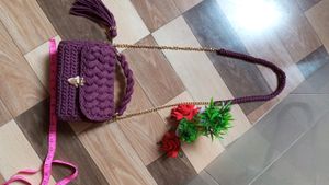 Luxury Crochet Sling Bag